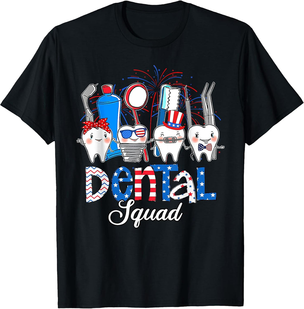 Dental 4th Of July Shirt Pride Teeth Dentist Gifts