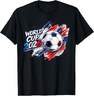 Soccer - World Cup WM 2026, Blue/red T-Shirt