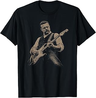Teddy Roosevelt Playing Guitar Patriotic American Rock Music T-Shirt