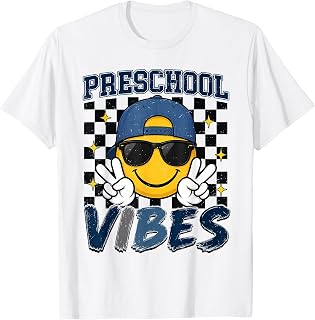 Retro Preschool Vibes Back to School Boys Kids T-Shirt