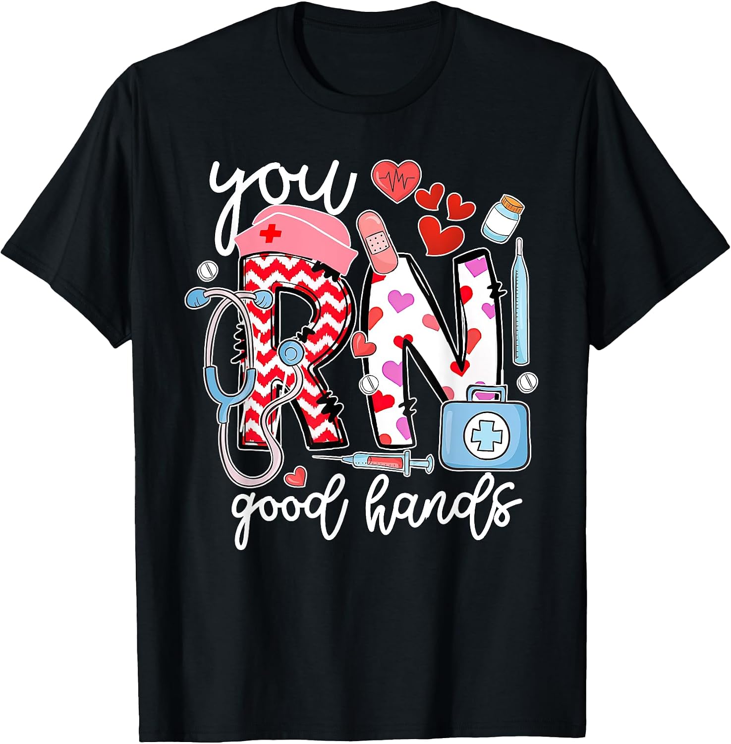 You RN Good Hands Cute Nurse Nursing Student Gradu