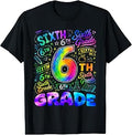 Tie Dye 6th Grade Back to School Sixth Grade Teachers Kids T-Shirt