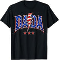DADA Patriotic USA Flag Vintage Father Graphic T-Shirt