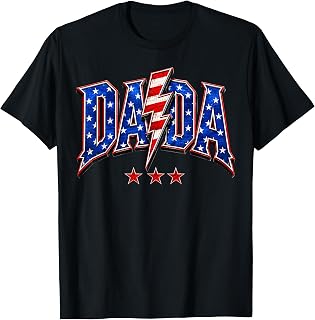 DADA Patriotic USA Flag Vintage Father Graphic T-Shirt