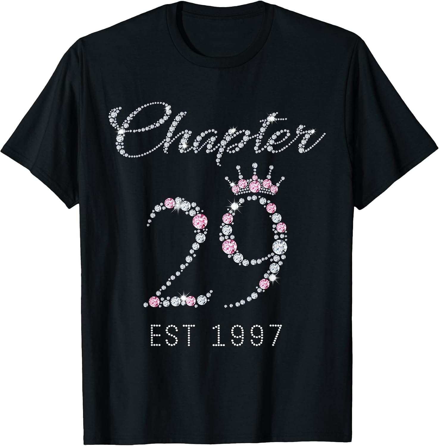 Pink Crown 29th Birthday Tee Gift For Womens