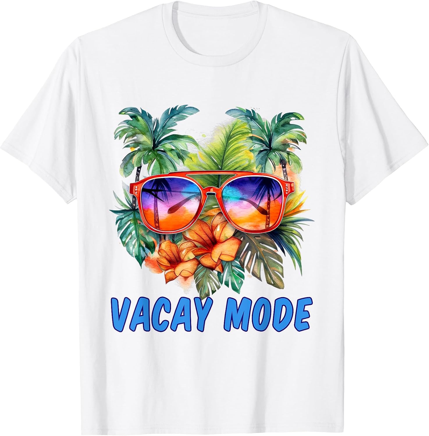 Tropical Beach Vacations, Sunglasses & Palm Trees.