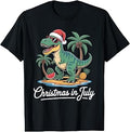 Christmas in July Men Boys Toddler T Rex Dinosaur T-Shirt