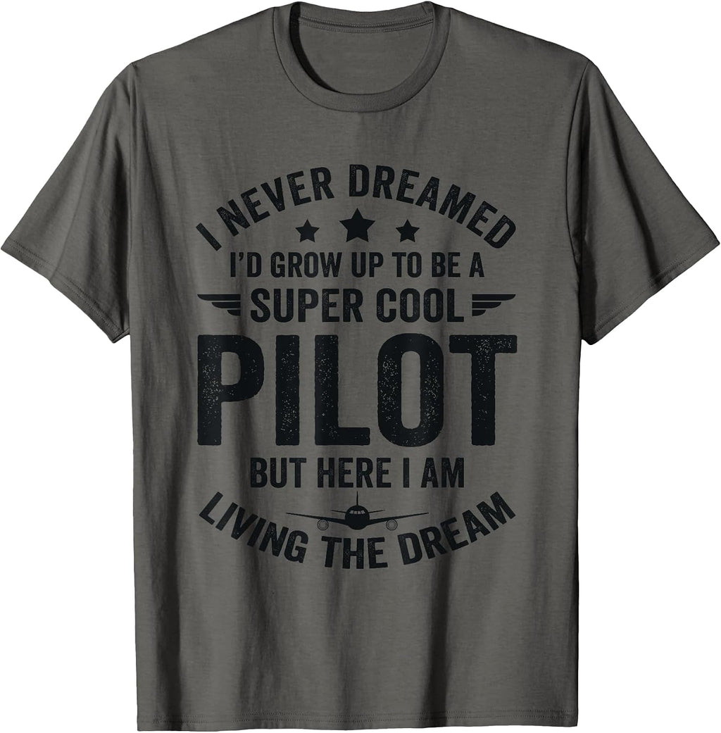 Cool Pilot Airplane Aviation Funny Tees