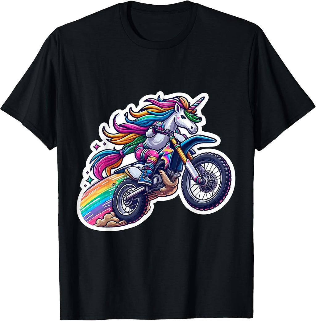 Unicorn Riding Dirt Bike Rider Girls Merch