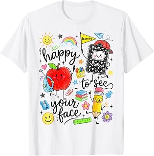 Happy to See Your Face School Supplies Back to School Kids T-Shirt