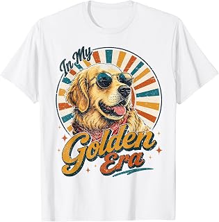 Golden Retriever in My Golden Era Retro Vintage Dog Lover T-Shirt