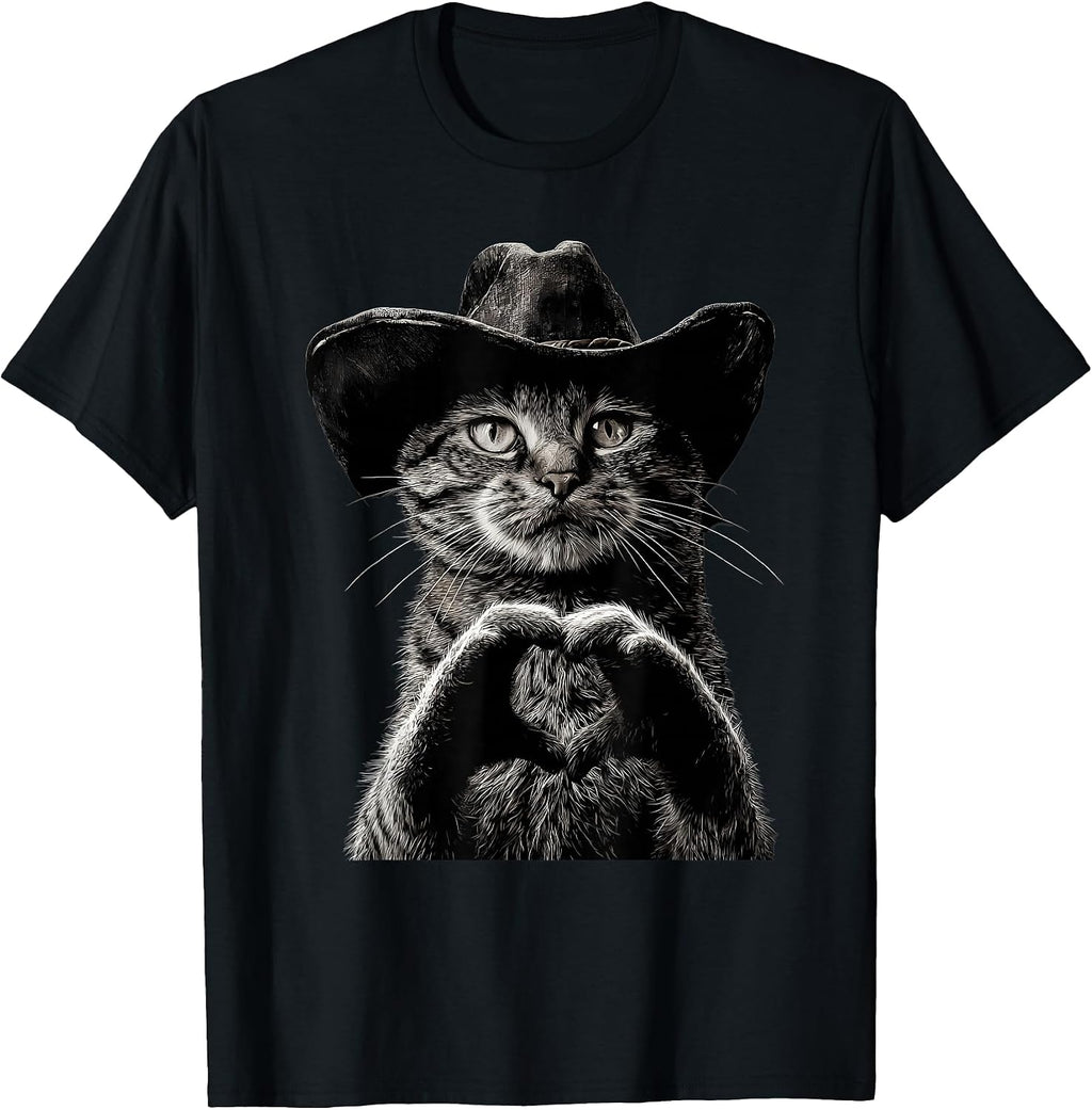 Funny Western Country Cowboy Cat Graphic