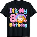 8th Birthday Girl Kawaii Dumpling Anime Birthday Party T-Shirt