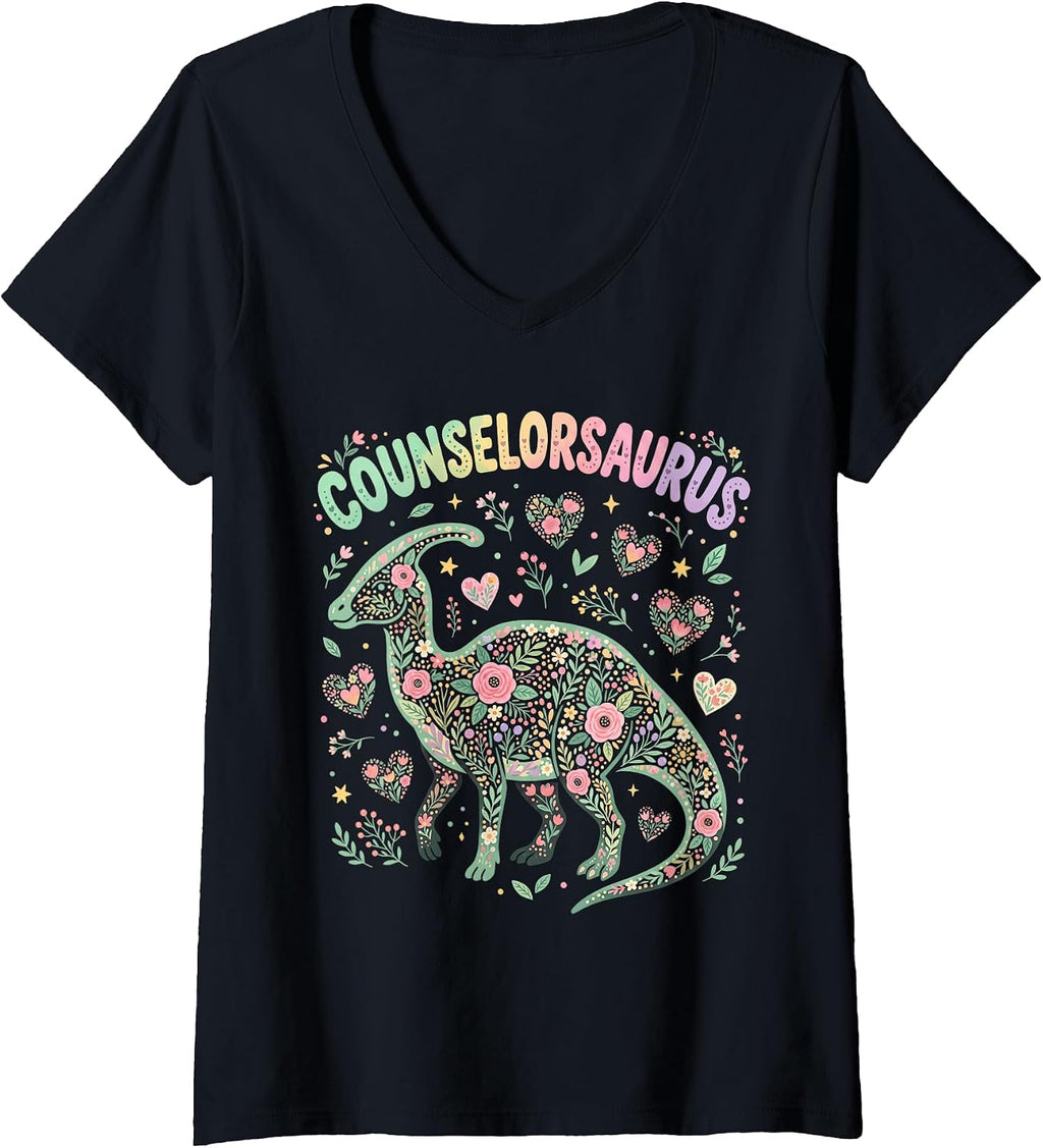 Counselor Appreciation Gifts Floral Dino Merch