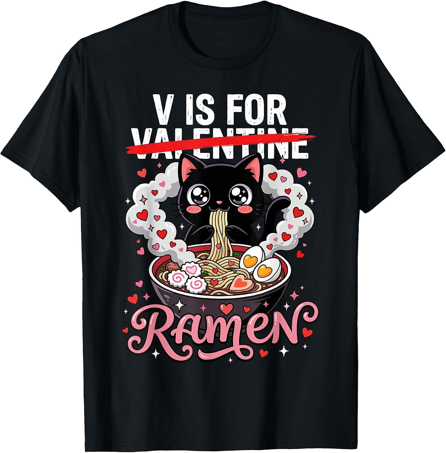 V Is For Ramen Kawaii Cat Anime Apparel