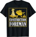 Construction Worker Retro Distressed Construction Foreman T-Shirt