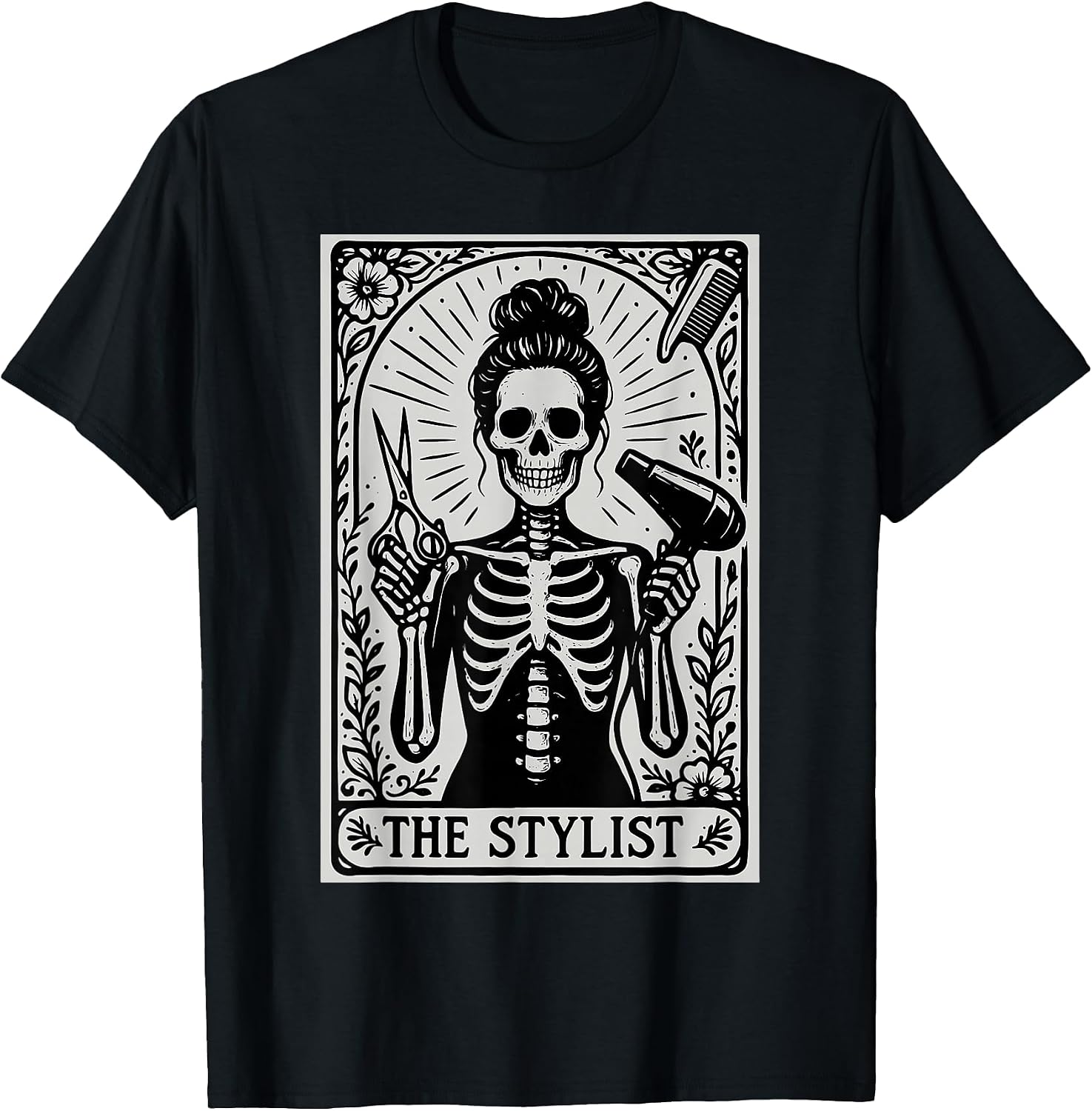 Hair Stylist Skeleton Hairdresser Cosmetologist