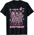4th Birthday K-Pop Girls 4 Year Old Kpop Girls Kids Youth T-Shirt