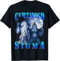 Certified Sigma Wolf Grindset Meme Bootleg Tee