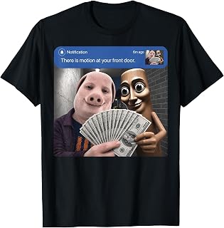 John Pork and Tung Tung Tung Sahur Front Door Motion for Kid T-Shirt
