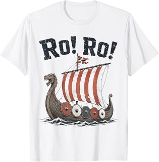 Ro Ro Norway Viking Ship Heia Norge Soccer Fan Vintage T-Shirt