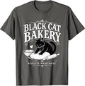 Black Cat Bakery Biscuits Made Daily Funny Baking T-Shirt