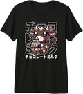 Cute Kawaii Cow Drinking Chocolate Milk