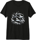 Orca Whale Riding Wave Ocean Sea Whale Couple