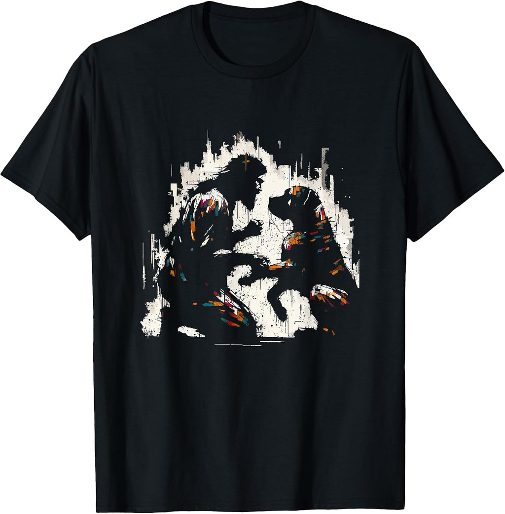 Jesus With Dog - Funny Christian Religious Dog Puppy Lover T-Shirt for Men Women Girls Kids
