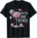Funny Hot Mess Alcohol Women Drink New Year
