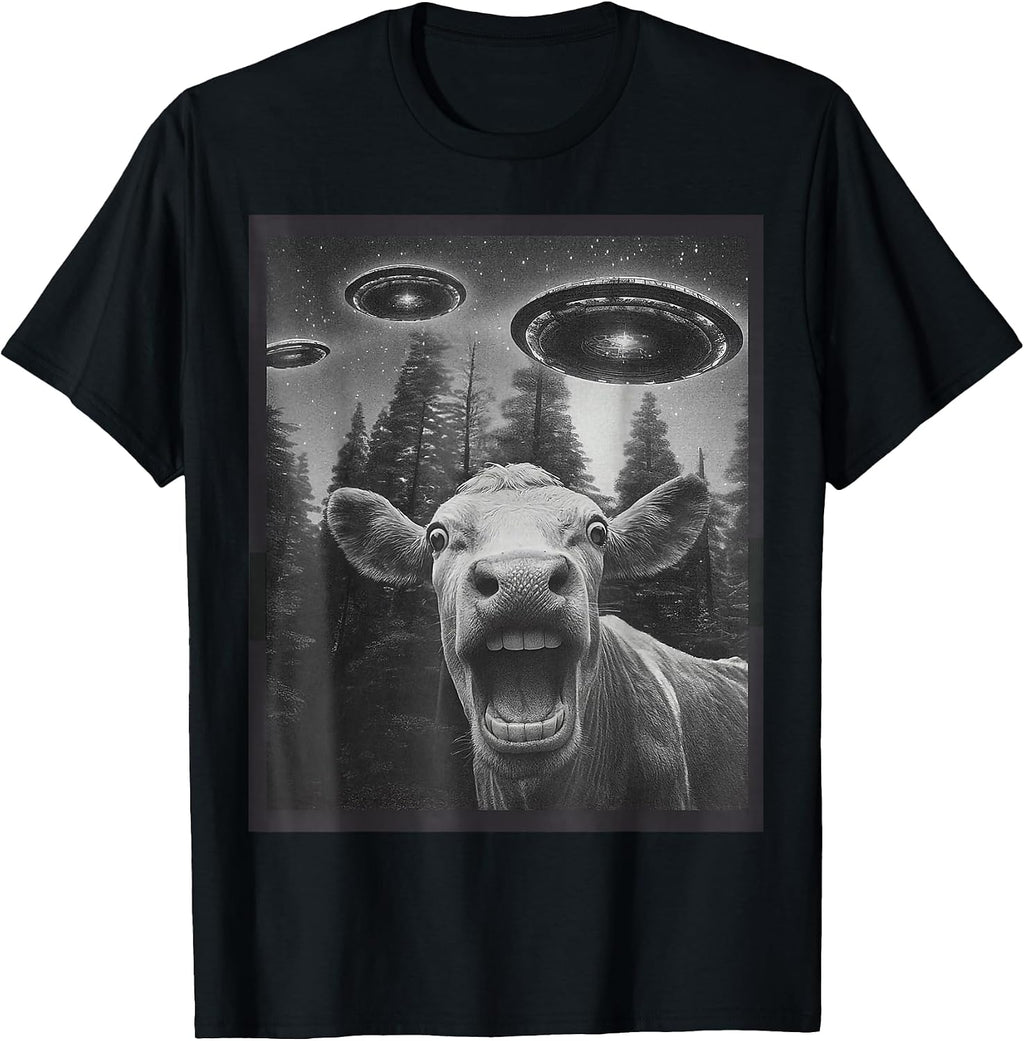 Cow Selfie Alien UFO Apparel Gifts Graphic Tees