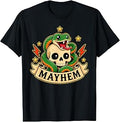 Mayhem Son Daughter Funny Matching Family Kids Girls Boys T-Shirt