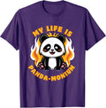 Cute Panda in Fire Life is Panda-monium Tees