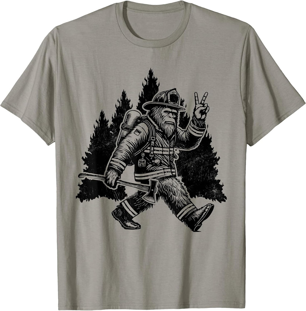 Funny Bigfoot Firefighter Sasquatch Design