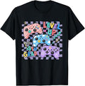 Retro Checkered Level Up 4th Grade Gamer Back to School Cute T-Shirt