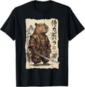 Vintage Samurai Capybara Japanese Art Tees