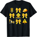 Bow Coquette Construction Worker Funny Womens Construction T-Shirt