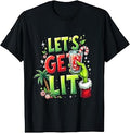 Christmas in July Tropical Cocktail Let's Get Lit T-Shirt