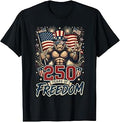 Bigfoot Patriotic 250 Years of Freedom American USA Flag T-Shirt