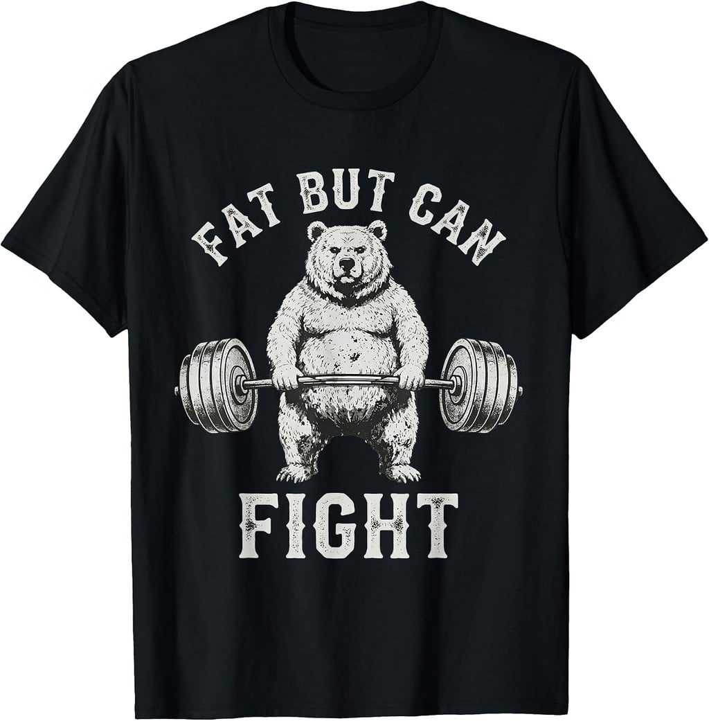 Fat But Can Fight Gym Workout Cardio Tee