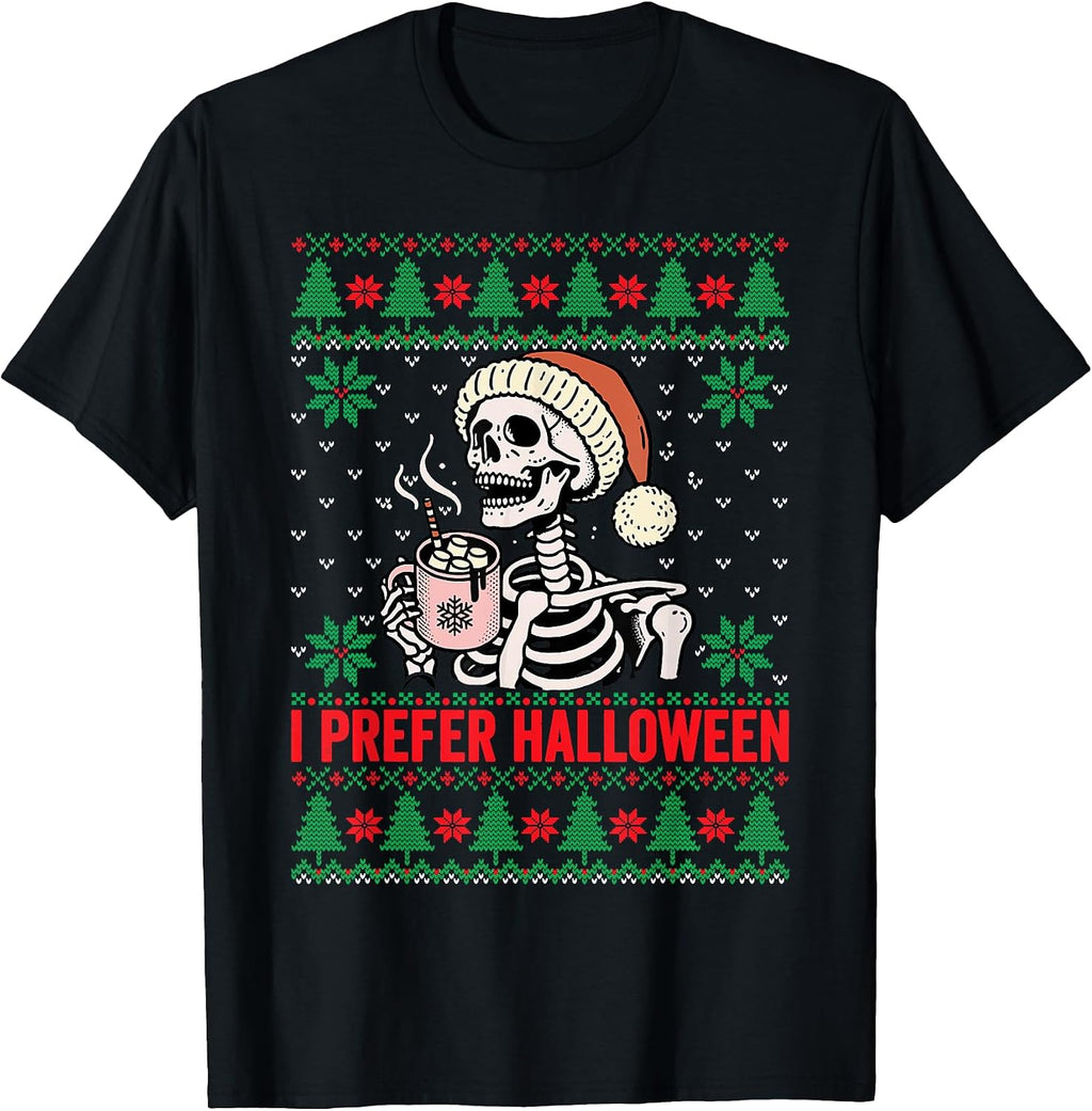 I Prefer Halloween Christmas Pajamas Men Women Kid