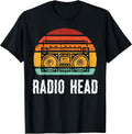 Music Radio Head Boombox Retro Stereo Cassette Men Women Kid T-Shirt