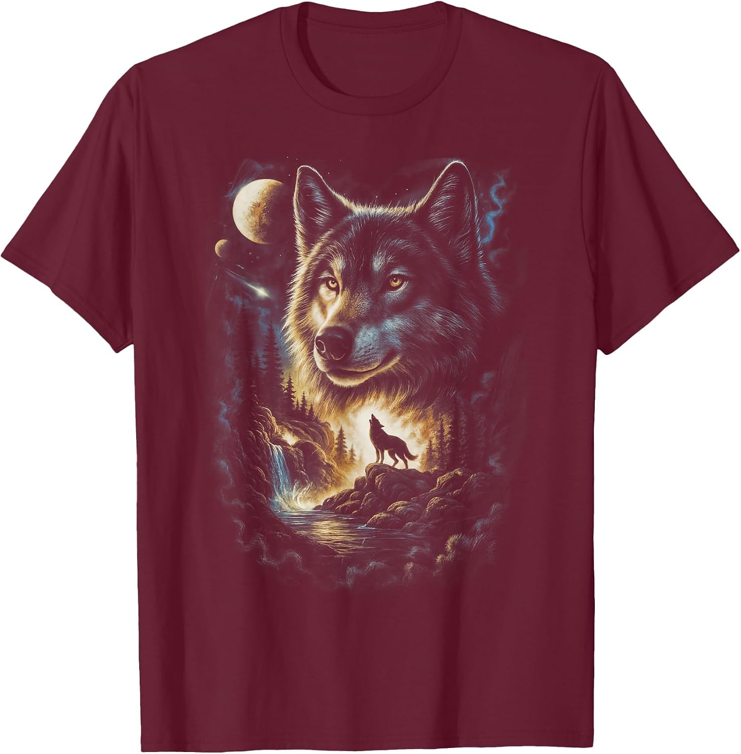 Wolf Howling Wildlife Forest Lover Gifts Mens