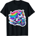 Cute Unicorn Riding Street Motorcycle Girls Merch