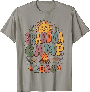 Grandma Camp 2026 Family Vacation Summer Camping Crew T-Shirt