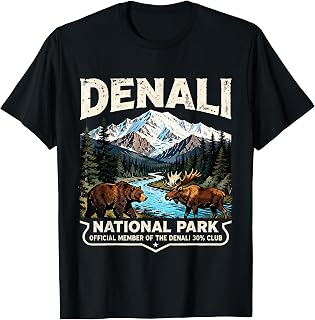 Retro Denali 30% Club Souvenir for Alaska Travel Lovers T-Shirt