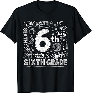 Typography 6th Grade Back to School Hello Sixth Grade Funny T-Shirt