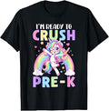 I'm Ready to Crush Pre-K Unicorn Girls Kids Back to School T-Shirt