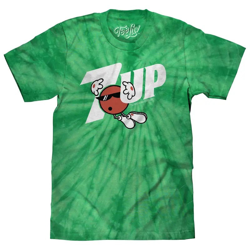 7UP Soda T-Shirt - Kelly Green Tie Dye Hoodie, Sweatshirt | HypeDripTees.com