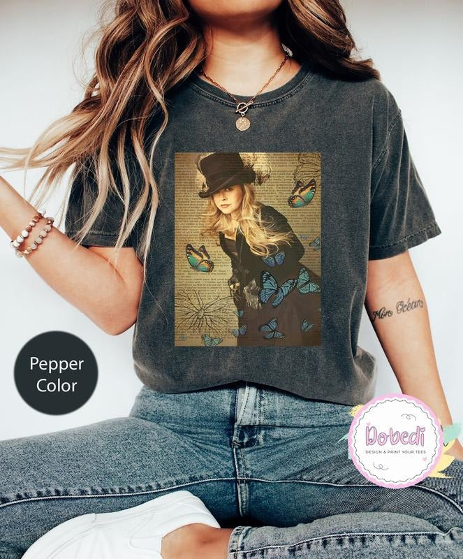 80s Vintage Art Stevie Nicks Trending Comfort Colors T-Shirt, Stevie Nicks Shirt, Fan lover Shirt, Rock Band Shirt,...